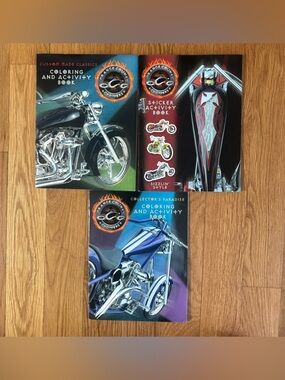 Vintage Orange County Choppers Coloring & Activity Book Lot of 3 OCC Books